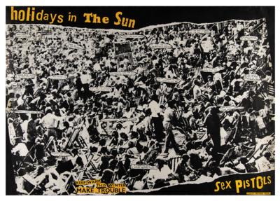 Lot #2302 Sex Pistols 1977 'Holidays in the Sun' Poster - Image 1