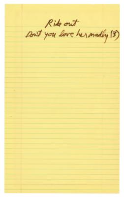 Lot #2127 Jim Morrison Handwritten Lyrics for 'Love Her Madly' - Image 4