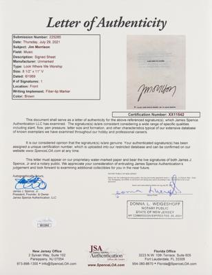 Lot #2128 Jim Morrison Signed Private-Edition Book: 'The Lords: Notes on Vision' - Image 4