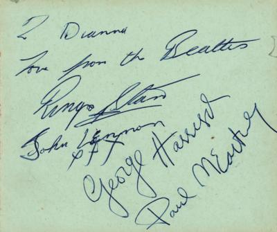 Lot #2039 Ringo Starr-Signed Beatles Signatures - Image 1