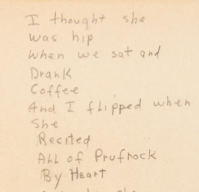 Lot #2059 Bob Dylan Signed Handwritten Poem: 