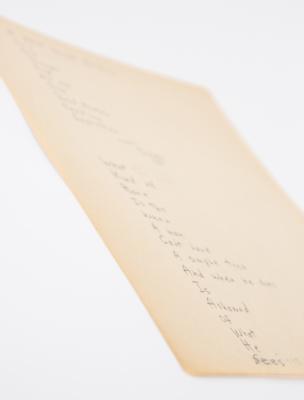 Lot #2066 Bob Dylan Signed Handwritten Poem: 