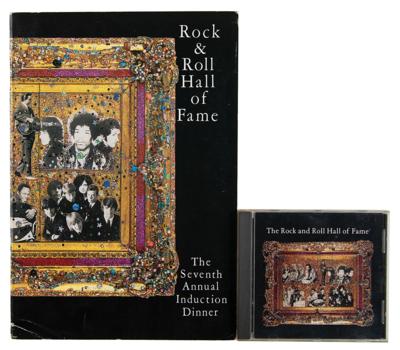 Lot #2100 Jimi Hendrix Experience and Others 1992 Rock and Roll Hall of Fame Program with CD - Image 1