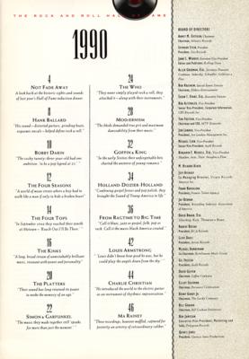 Lot #2126 The Who, The Kinks, and Others 1990 Rock and Roll Hall of Fame Program - Image 2