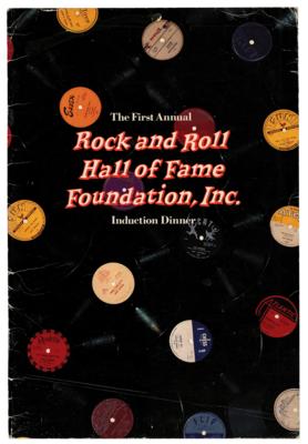 Lot #2187 Elvis Presley, Chuck Berry, Little Richard, and Others 1986 Rock and Roll Hall of Fame Program - Image 1