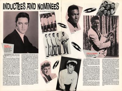 Lot #2187 Elvis Presley, Chuck Berry, Little Richard, and Others 1986 Rock and Roll Hall of Fame Program - Image 2