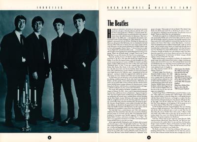 Lot #2048 Beatles, Bob Dylan, and Others 1988 Rock and Roll Hall of Fame Program - Image 2