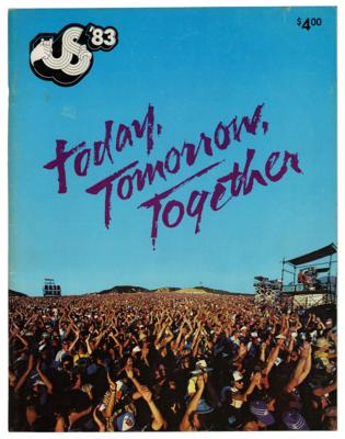 Lot #2312 David Bowie, The Clash, U2, Van Halen, Stevie Nicks, and Others 1983 US Festival Program - Image 1