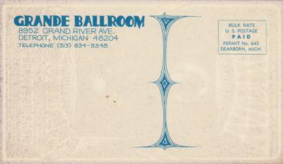 Lot #2151 The Yardbirds (Jimmy Page) 1968 Grande Ballroom Handbill - Image 2
