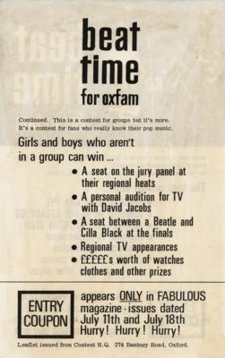 Lot #2110 Rolling Stones 1964 'Beat Time for Oxfam' Contest Flyer - Image 2