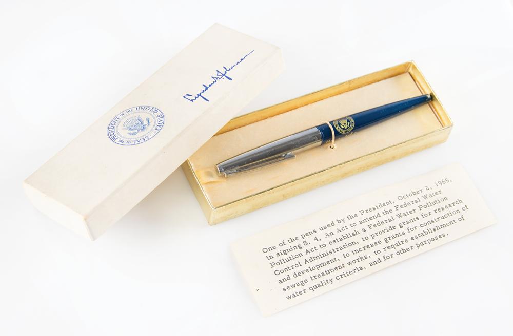 Lot 82 Lyndon B. Johnson Bill Signing Pen for the 'Water Quality Act'