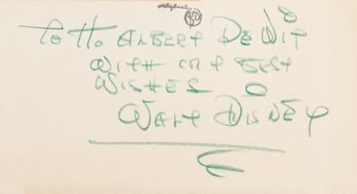 Lot #726 Walt Disney Signed Bambi Cel: Original Courvoisier cel inscribed by the master animator - Image 3