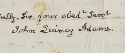 Lot #4 John Quincy Adams Autograph Letter Signed - Image 6
