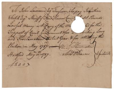 Lot #322 Oliver Wolcott, Jr. Document Signed - Image 1