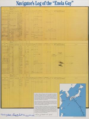 Lot #342 Enola Gay: Tibbets, Ferebee, Van Kirk Signed Print - Image 1