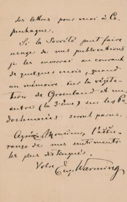 Lot #311 Eugen Warming Autograph Letter Signed - Image 3