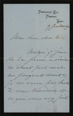 Lot #220 Eugenie de Montijo Autograph Letter Signed - Image 1