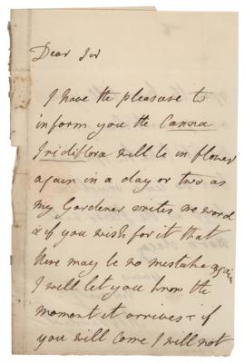 Lot #250 Aylmer Bourke Lambert: Botanical correspondence from Lambert to Lindley: 