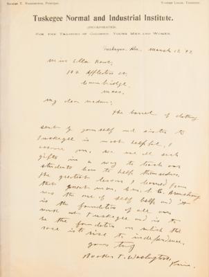 Lot #126 Booker T. Washington: Washington summarizes self-help as 