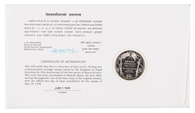 Lot #231 Edmund Hillary and Tenzing Norgay Signed Commemorative Cover - Image 2