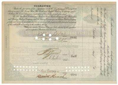 Lot #306 William K. Vanderbilt and Chauncey Depew Signed Mortgage Bond - Image 2