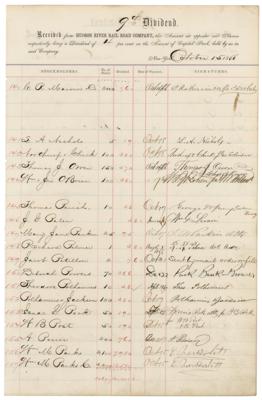 Lot #136 Cornelius Vanderbilt Twice-Signed