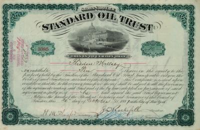 Lot #135 John D. Rockefeller and Henry M. Flagler Signed Stock Certificate - Image 1