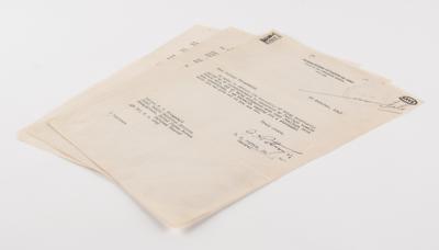 Lot #333 George S. Patton Typed Manuscript Signed with Accompanying Typed Letter Signed - Image 1