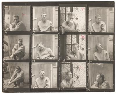 Lot #599 Steve McQueen Original Contact Sheet by Roy Schatt - Image 1