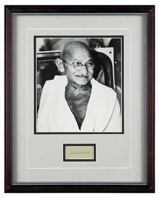 Lot #120 Mohandas Gandhi Signature - Image 1