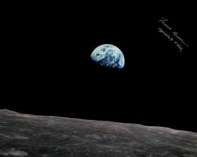 Lot #373 Frank Borman Signed 'Earthrise' Photograph - Image 1