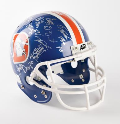 Lot #624 Denver Broncos: 1996 Multisigned (30+) Football Helmet - Image 1