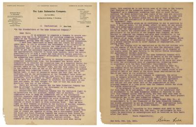 Lot #249 Simon Lake Typed Letter Signed - Image 1