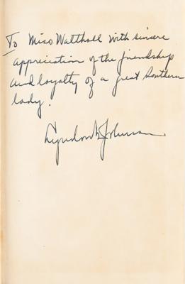 Lot #83 Lyndon B. Johnson: LBJ inscribes his biography to 