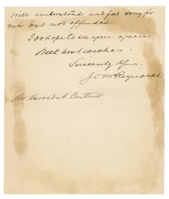Lot #258 James Clark McReynolds Autograph Letter Signed - Image 2