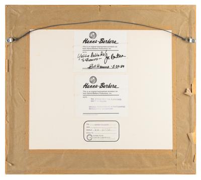 Lot #852 Bill Hanna and Joe Barbera Twice-Signed Production Cel - Image 3