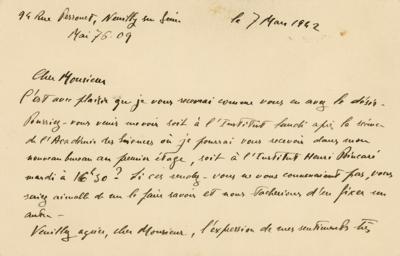 Lot #216 Louis de Broglie Autograph Letter Signed - Image 1