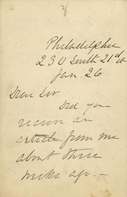 Lot #454 Rebecca Harding Davis Autograph Letter Signed - Image 1