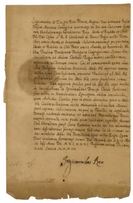 Lot #248 King Sigismund III Vasa of Sweden and Poland Document Signed - Image 1