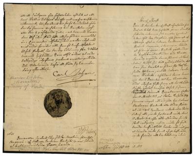 Lot #241 King Charles XIV John of Sweden Letter Signed - Image 1