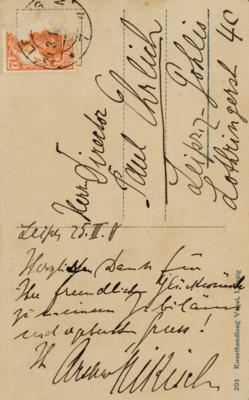 Lot #513 Arthur Nikisch Signed Postcard Photo - Image 1