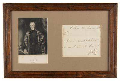 Lot #276 William Pitt the Younger Signature - Image 1