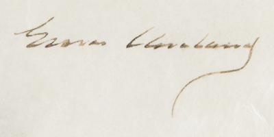 Lot #49 Grover Cleveland Document Signed as President - Image 2