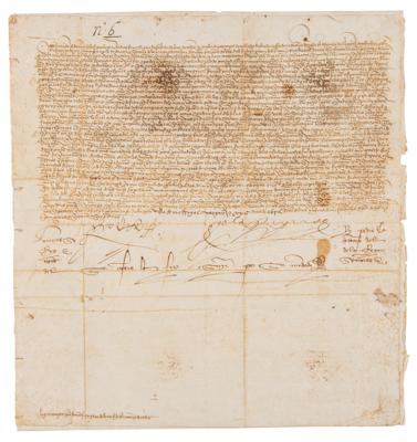 Lot #163 Ferdinand and Isabella Document Signed - Image 1