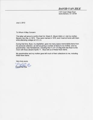 Lot #366 Apollo 11 Flown Flag - From the Collection of Buzz Aldrin - Image 2