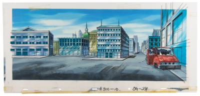 Lot #860 X-Men (10) Panorama Production Watercolors with Overlay Backgrounds from X-Men: The Animated Series Production Backgrounds - Image 2