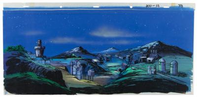 Lot #861 X-Men (10) Panorama Production Watercolors with Overlay Backgrounds from X-Men: The Animated Series Production Backgrounds - Image 1