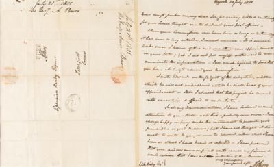 Lot #118 Aaron Burr Autograph Letter Signed with Franked Address Panel - Image 1