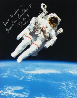 Lot #384 Bruce McCandless Signed Photograph - Image 1