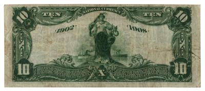 Lot #288 Series 1902 Blue Stamp 10-Dollar Bill (William McKinley) Currency - Image 2